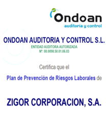 Certificación del Plan de Prevención de Riesgos Laborales