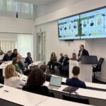 José Antonio Grande, director de Desarrollo de Negocio en ZGR Corporación, en un momento de la jornada organizada por la Cámara de Comercio Franco-Española, explicando las soluciones de ZGR para el Real State